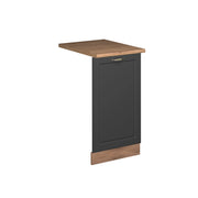 Vicco Pannello frontale della lavastoviglie Landhaus antrazit-oro 45 cm , PL Rovere