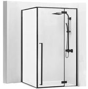 Cabina Doccia Fargo 100x80 Black Mat con piatto doccia Savoy