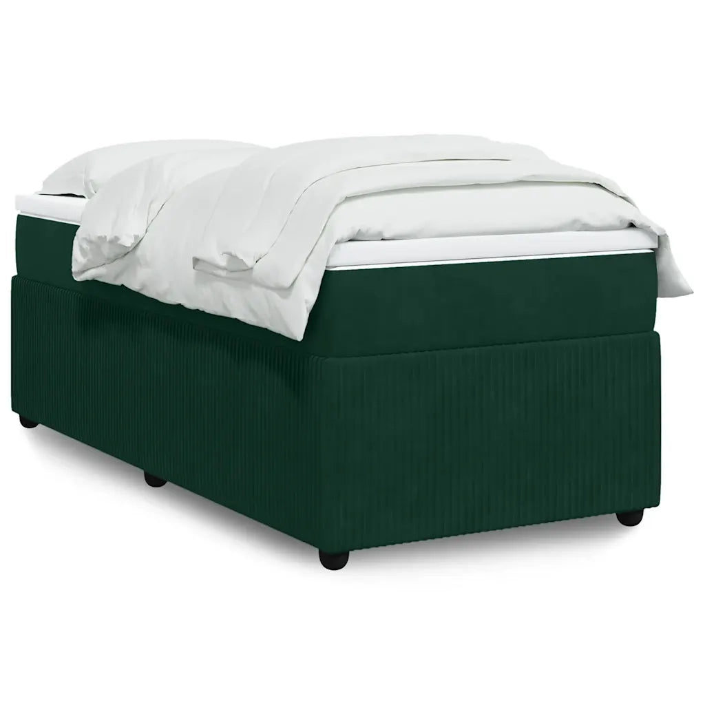 Giroletto a Molle con Materasso Verde Scuro 100x200 cm Velluto 3285623