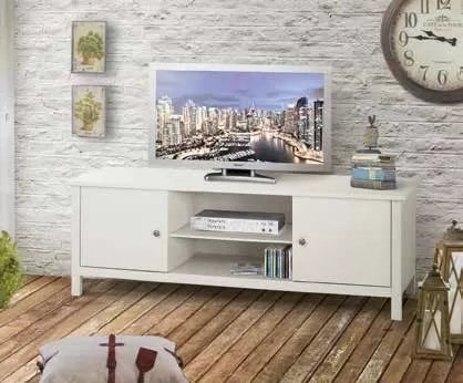 Porta tv 2 porte in legno laccato bianco l.165 p.48 h.56 (728) - Mobili 2G