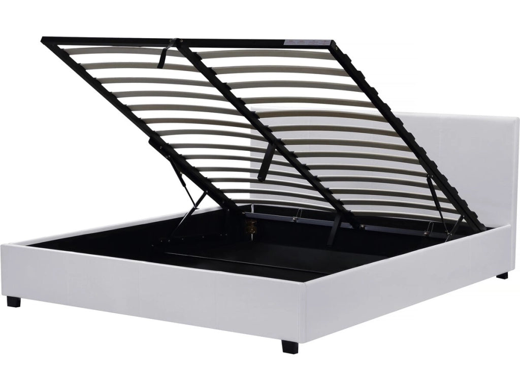 Letto doppio con contenitore  "Carla"- 160 x 200 cm  - Bianco