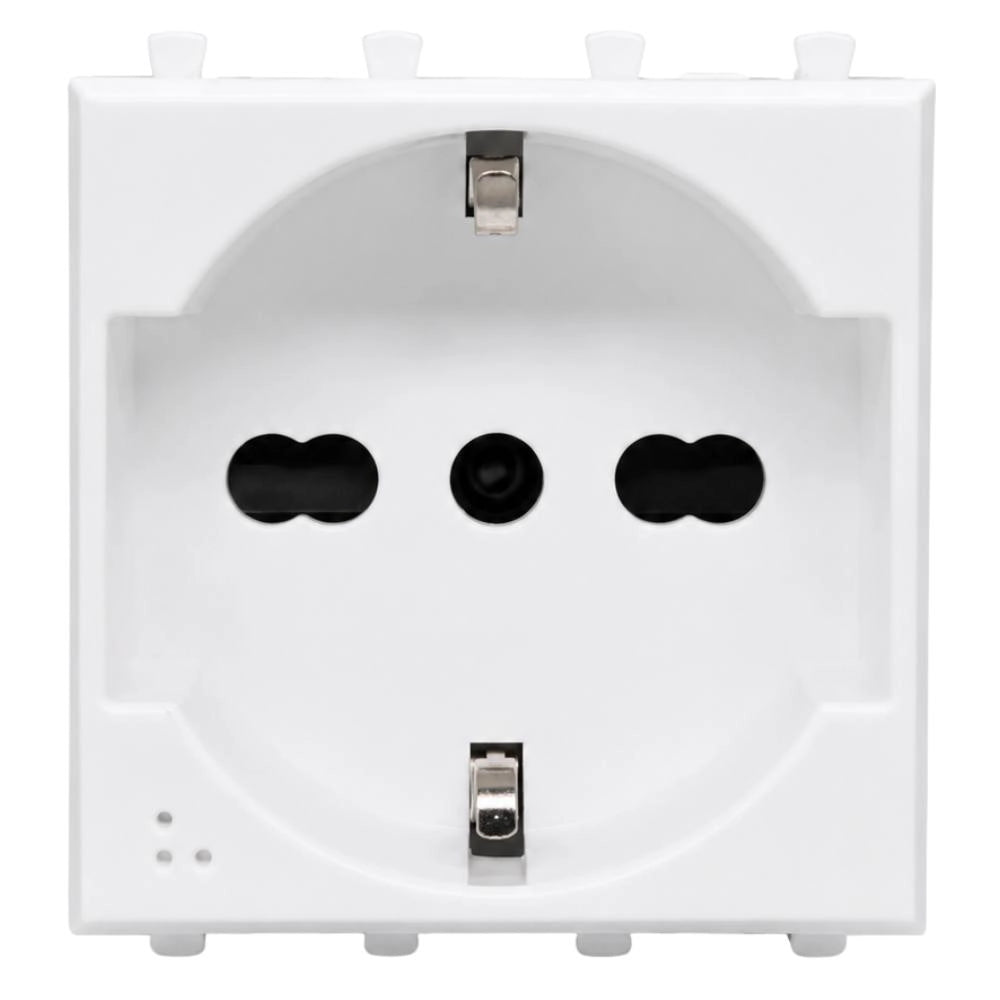 Presa schuko bipasso 2p+t 10/16a 250v serie s44