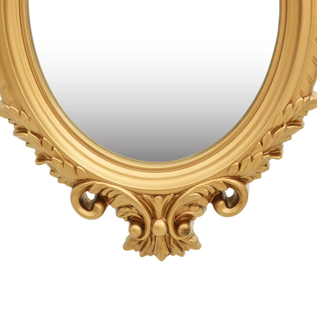 Specchio da Parete Stile Castello 56x76 cm Oro 320357