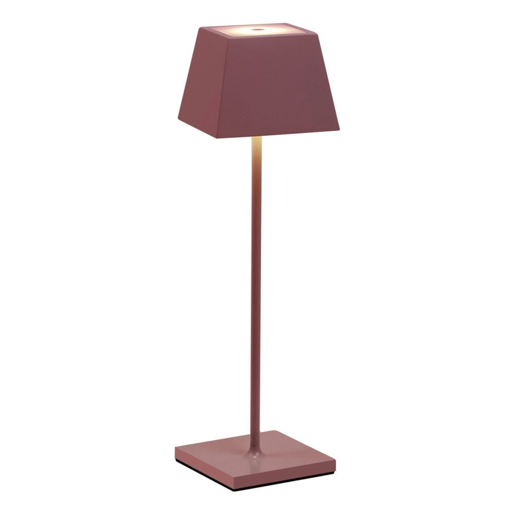 Lampada a led da tavolo Siesta rosa portatile e ricaricabile IP54
