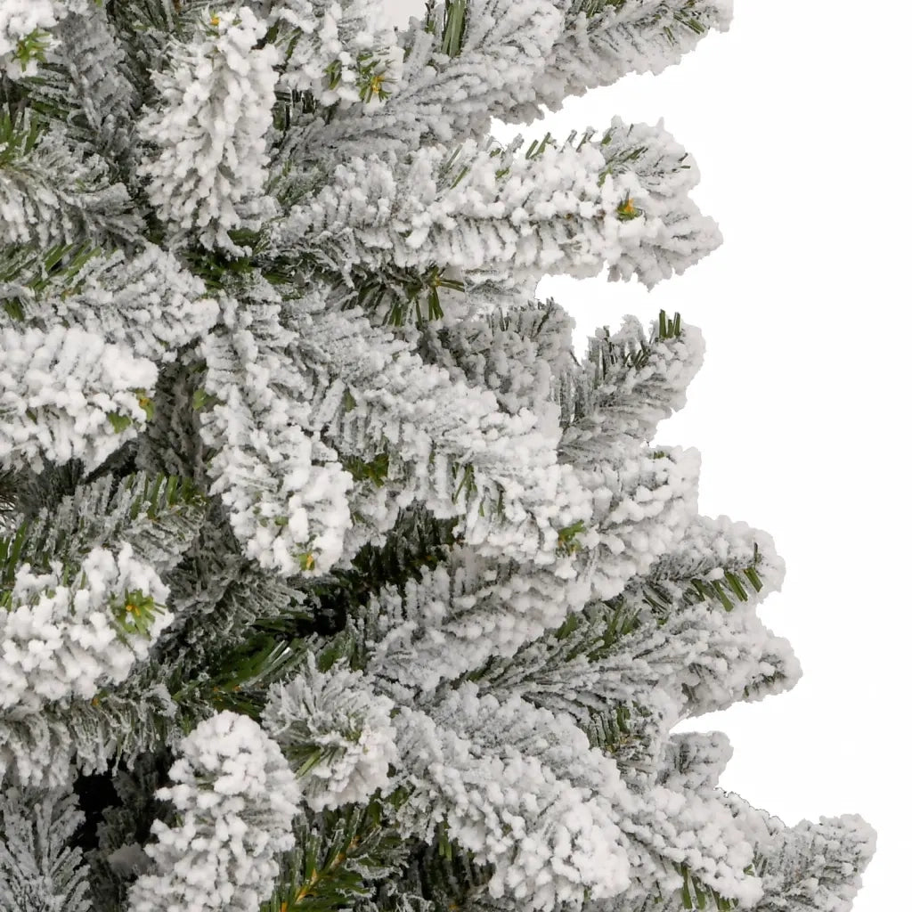 Albero Natale Artificiale Incernierato con Neve Fioccata-Albero Natalizio 180 cm 489015