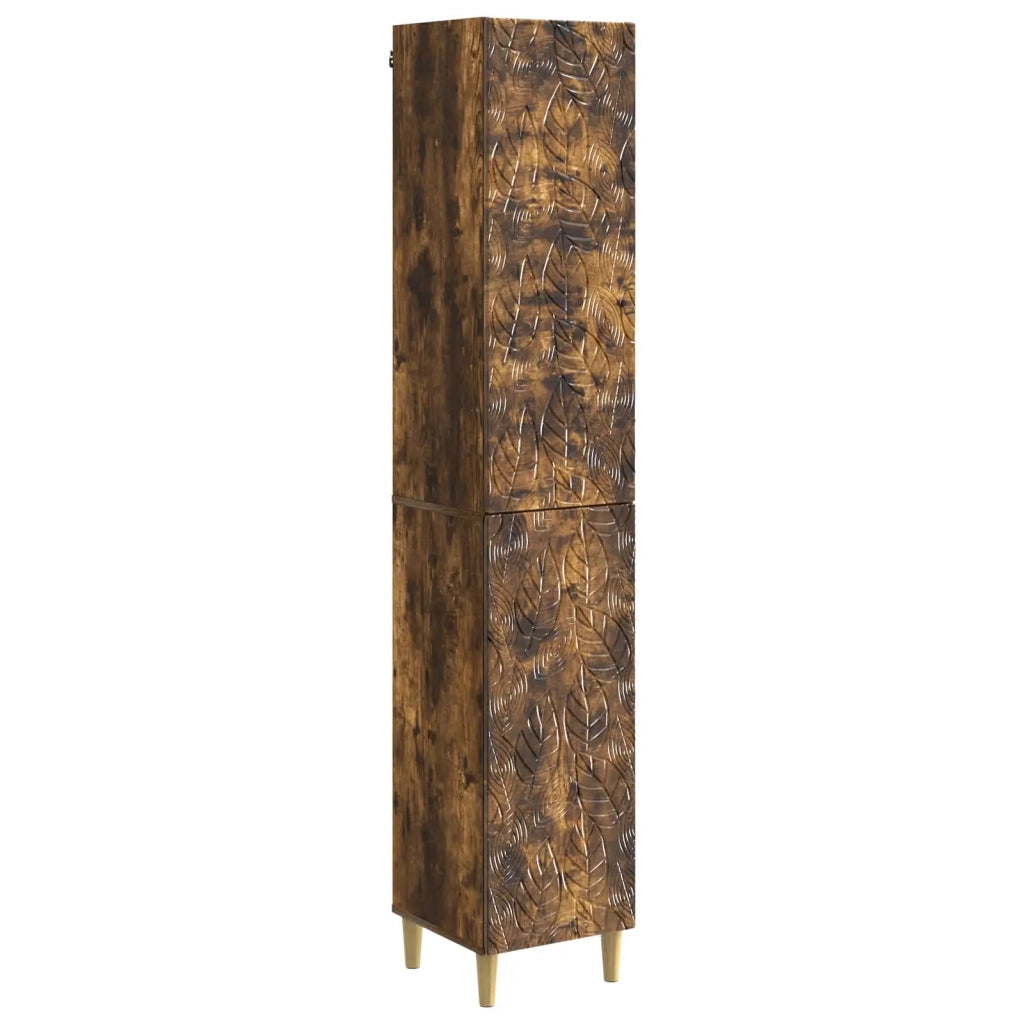 Set di armadi 2 pcs Rovere Fumo Legno ingegnerizzato