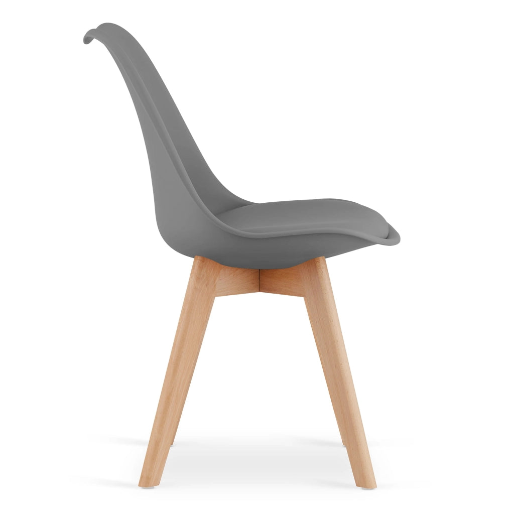 Sedia VALORA RIXK Graphite - Design ergonomico per soggiorno x4