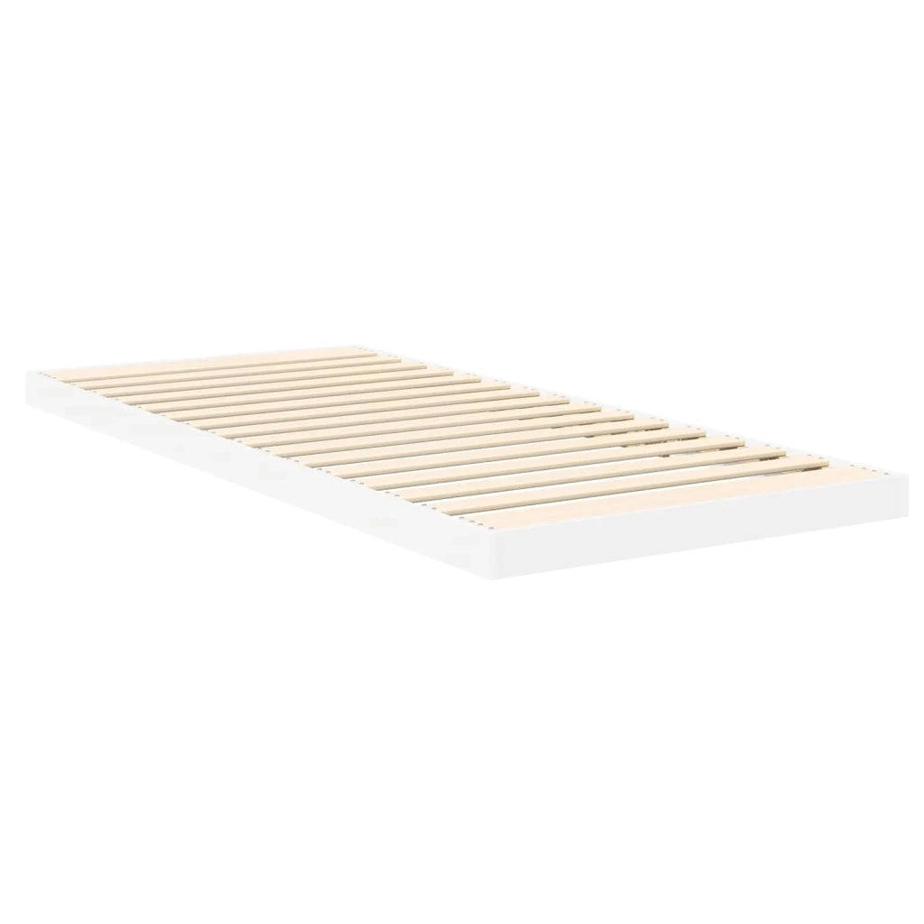 Struttura letto a terra Bianco 100 x 200 cm Legno multistrato
