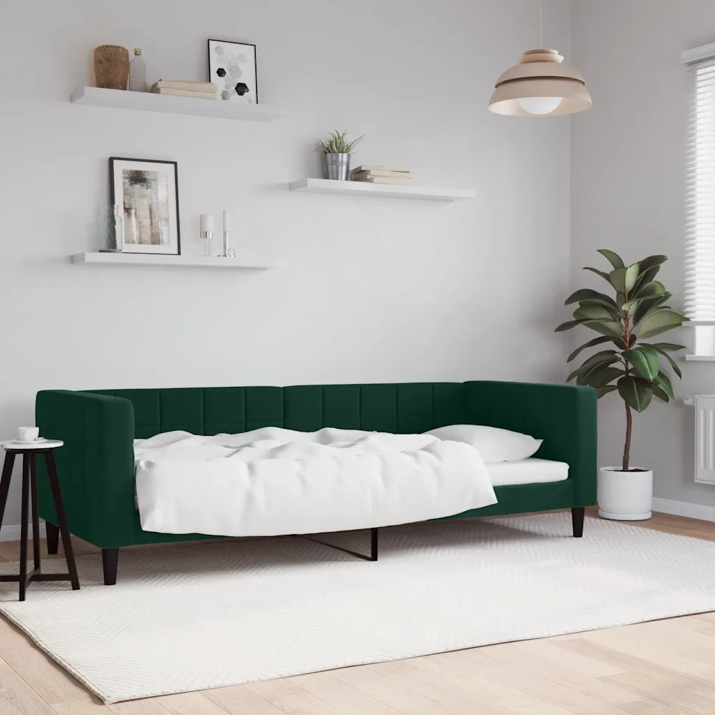 Letto da Giorno Verde Scuro 80x200 cm in Velluto 354003