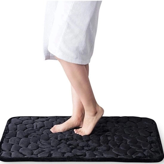 Accessori per la camera da bagno - Tappeto da bagno di alta qualità - Comfort e Sicurezza in un solo prodotto - Umidità eccezionale - 50*80cm - Nero