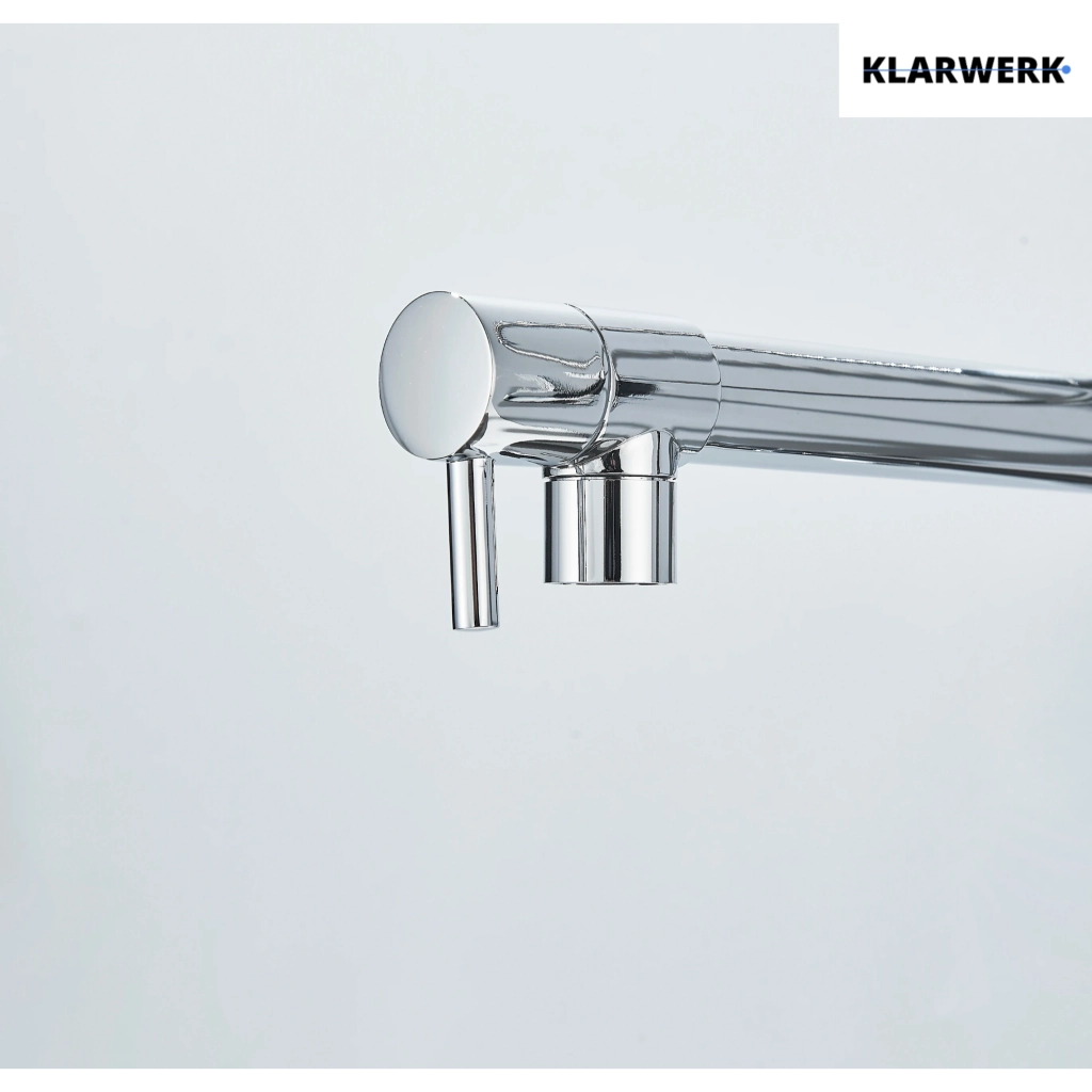 Björn |Gastronomia rubinetto acqua fredda monoforo a parete cromo|rubinetto cucina professionale acciaio inox due docce|lavello doppio ristorante