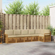 Set divano sezionale con cuscino 6 pcs Naturale e Beige 3374893