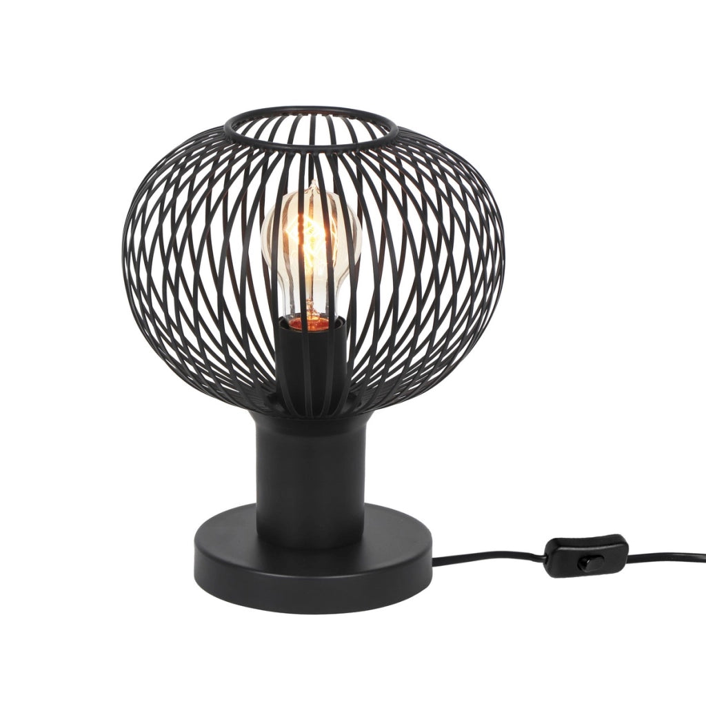 Lampada tavolo loft nera sfera Ø23 E27-10W GILA-Trio