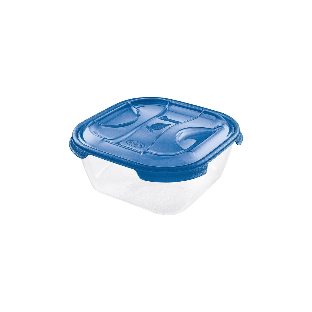 CONTENITORE QUADRO IN PLASTICA 'FRIGO BOX' lt1 cm.15,8x15,8xh.7,45 acqua trasp  - TONTARELLI