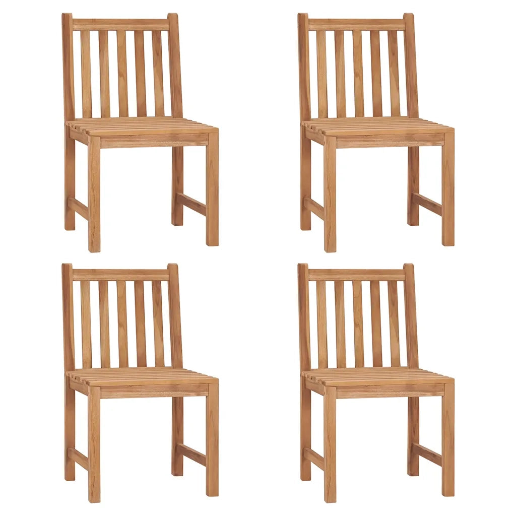Sedie da Giardino 4 pz con Cuscini in Legno Massello di Teak 3073094
