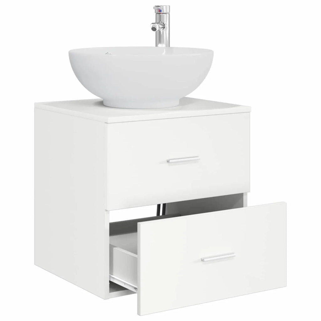 Mobile Lavabo da Parete Bianco 49,5 x 44,5 x 66,5 cm 890302