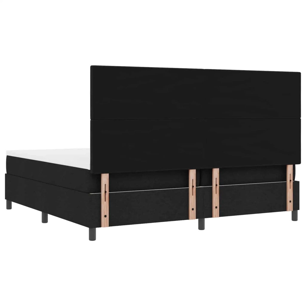 Letto a molle con materasso con led Nero 200 x 200 cm Tessuto 3342895