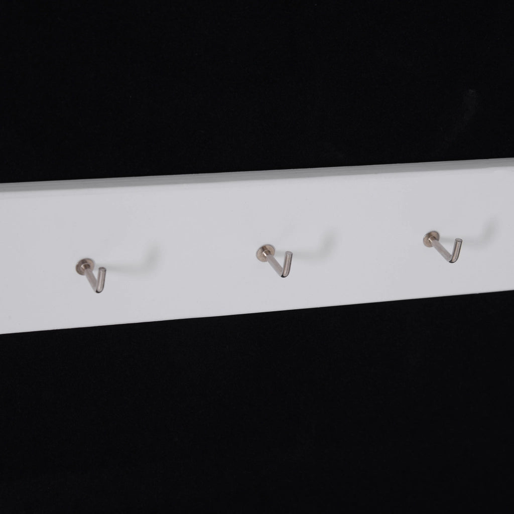 Armadio Portagioielli con Specchio e Luci LED ¨C Zephmum ¨C Legno Bianco 40x37x146 cm