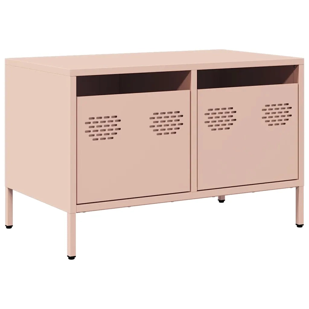Mobile TV-Credenza per TV-Console TV Rosa 68x39x43,5cm in Acciaio Laminato a Freddo 524429