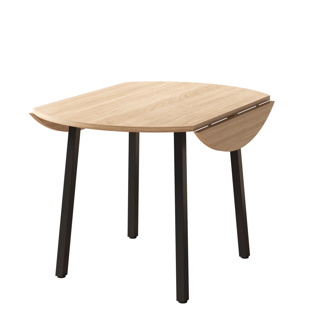 Tavolo da pranzo con piano pieghevole bilaterale in MDF rovere