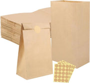 70 Sacchi in Carta Brunissima 24 x 13 x 8 cm - Sacchetti di Regalo per Matrimonio e Compleanni dei Bambini - da Personalizzare e Riempire con Caramelle