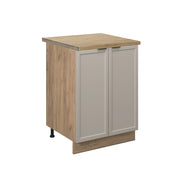 Vicco Mobiletto base per cucina GrigioBeige 60 cm , PL Rovere