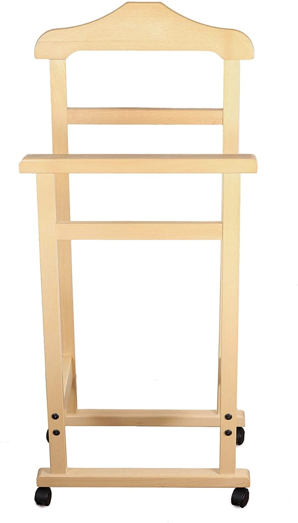 INDOSSATORE APPENDIABITI DA CAMERA PRATIC LEGNO DI FAGGIO NATURALE 44 X 25 X 98