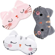 Slaapmasker animato (6-pack) - Mascotte con faccia cane, maschere da sonno divertenti con gatti, morbide e leggere, adatte per bambini maschi e femmine (gatti, cani, volpi)
