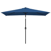 Ombrellone da Esterni con Palo in Metallo 300x200cm Azzurro