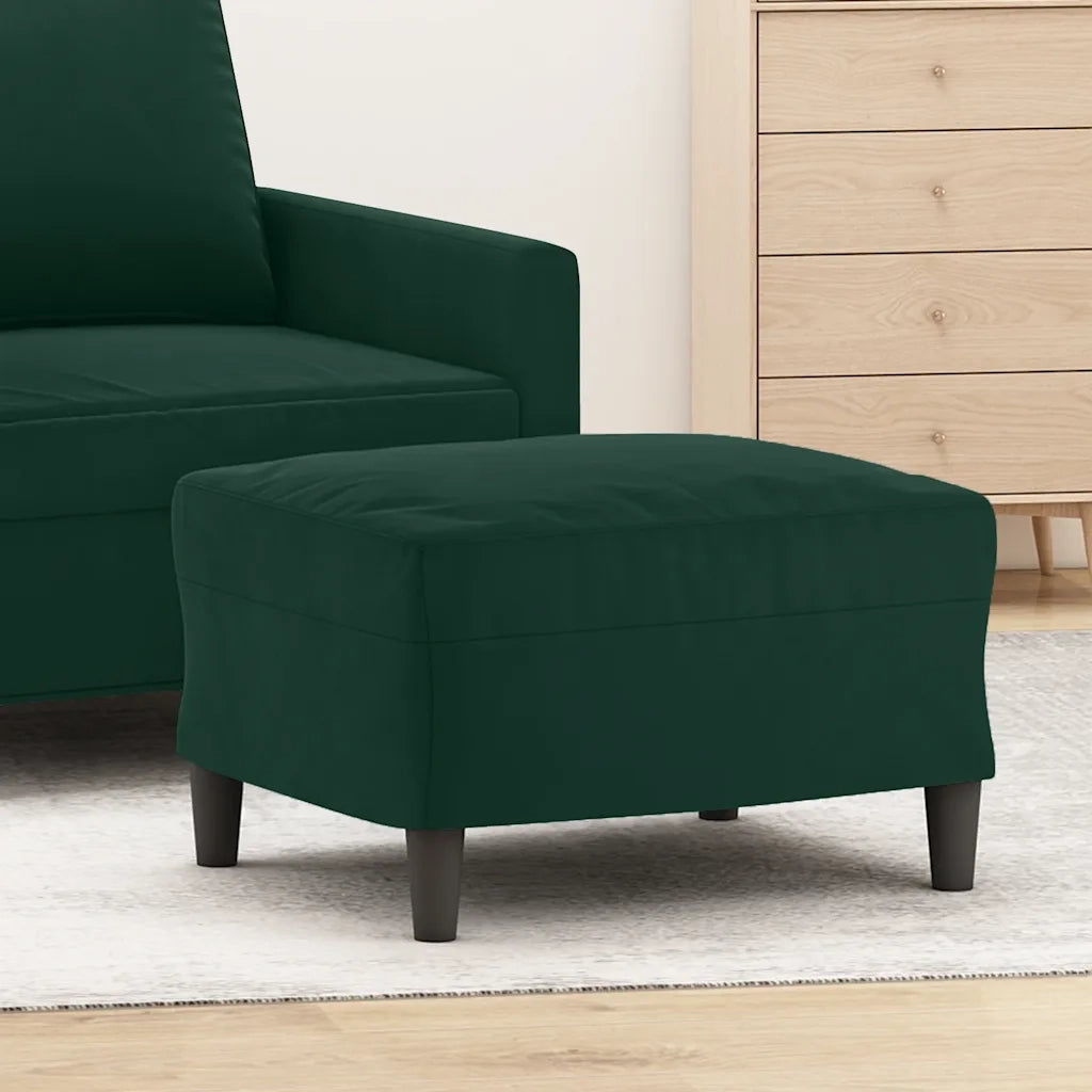 Poggiapiedi Verde Scuro 60x50x41 cm in Velluto 349295