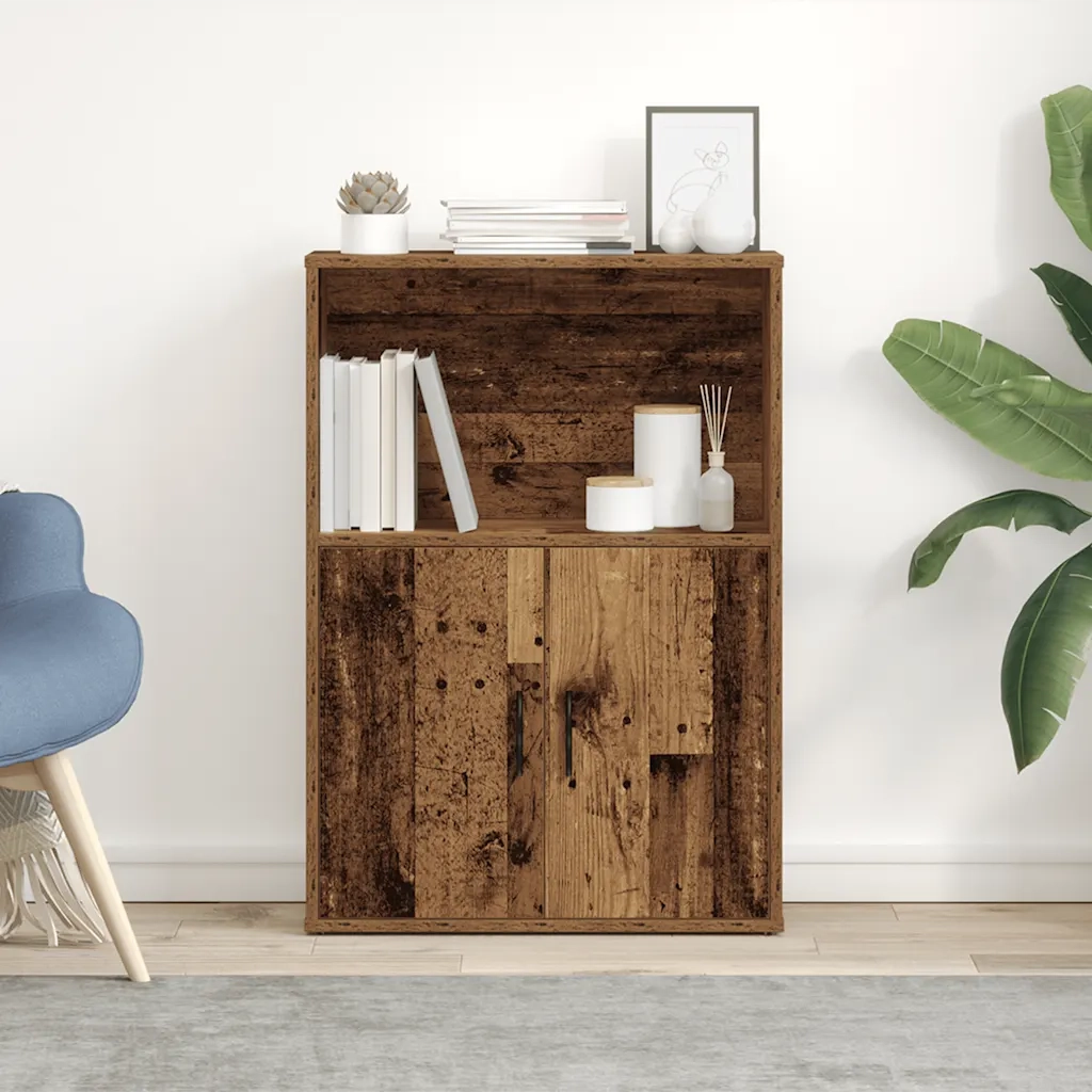 Libreria-Scaffale per Libri-Mobile di Stoccaggio Legno Vecchio 60x24x85 cm in Truciolato