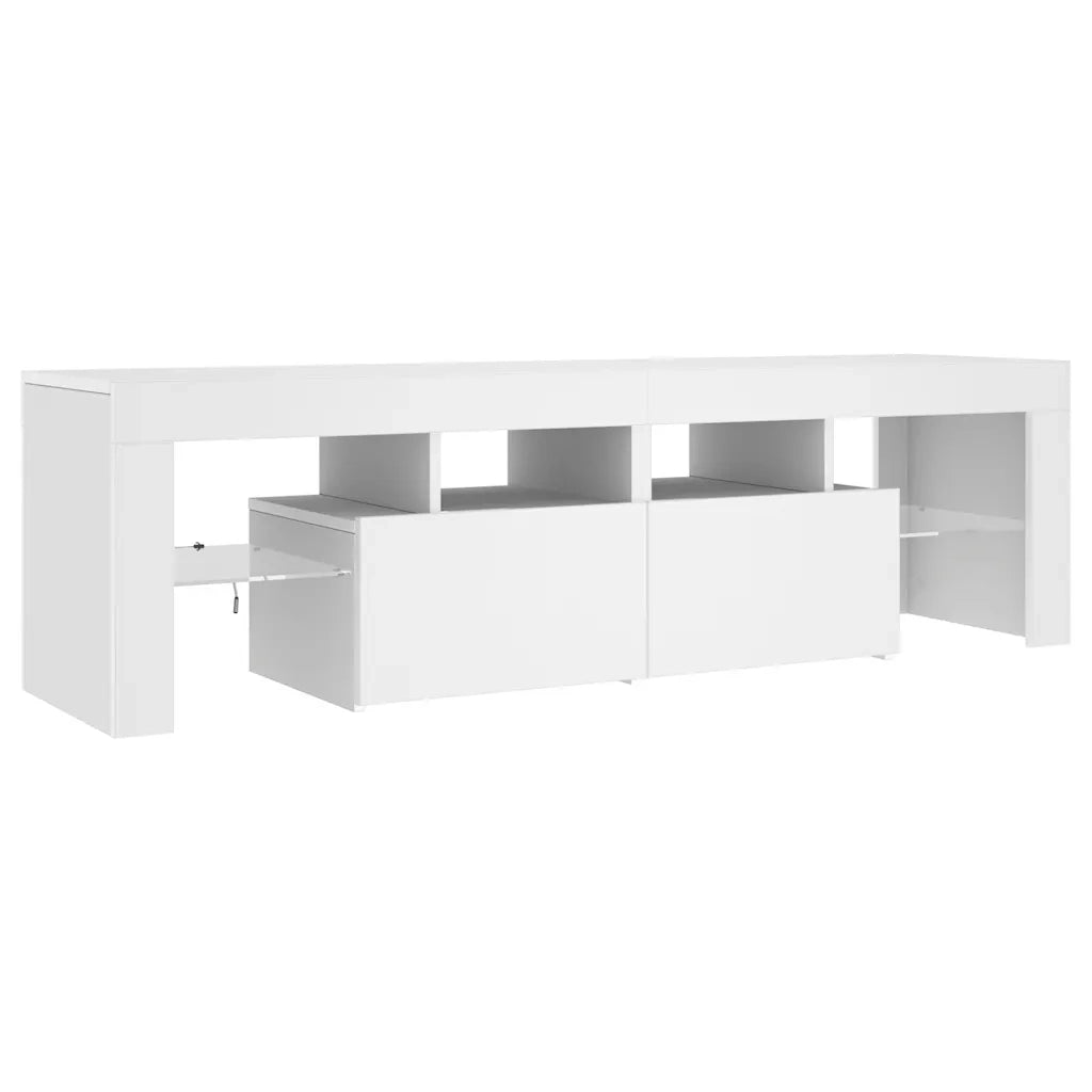 Mobile Porta TV con Luci LED-Mobile per TV-Credenza TV Bianco 140x36,5x40 cm