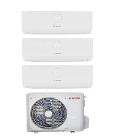 Climatizzatore Condizionatore Bosch Trial Split Inverter serie CLIMATE 3000i 12+12+12 con CL5000M 79/3 E R-32 Wi-Fi Optional 12000+12000+12000