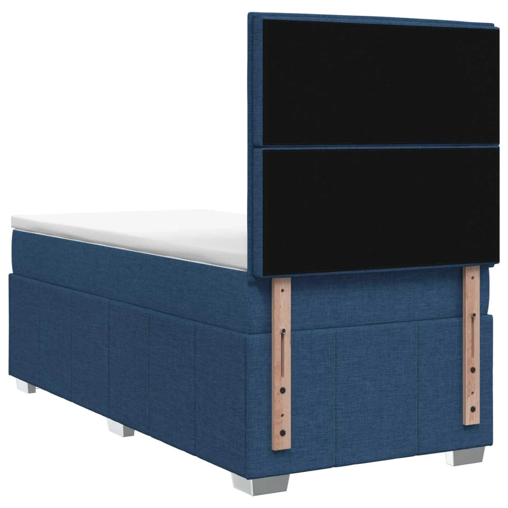 Letto box spring con materasso Blu 90 x 200 cm Tessuto 3454049
