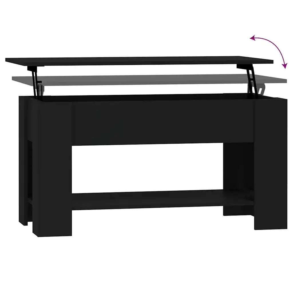 Tavolino da Salotto Nero 101x49x52 cm in Legno Multistrato 809702