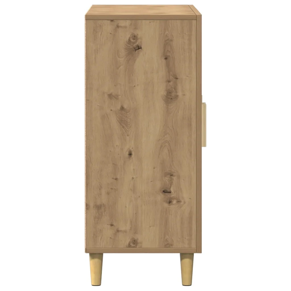 Credenza Rovere Artigianale 90x34x80 cm in Legno Multistrato 856891