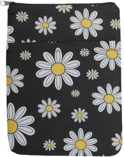 Copertine per Libri con Disegno di Fiori - Scatola per Libri con Chiusura a Cerniera - Materiale Lavabile - Sostenibile - Dimensioni 28 x 21 cm