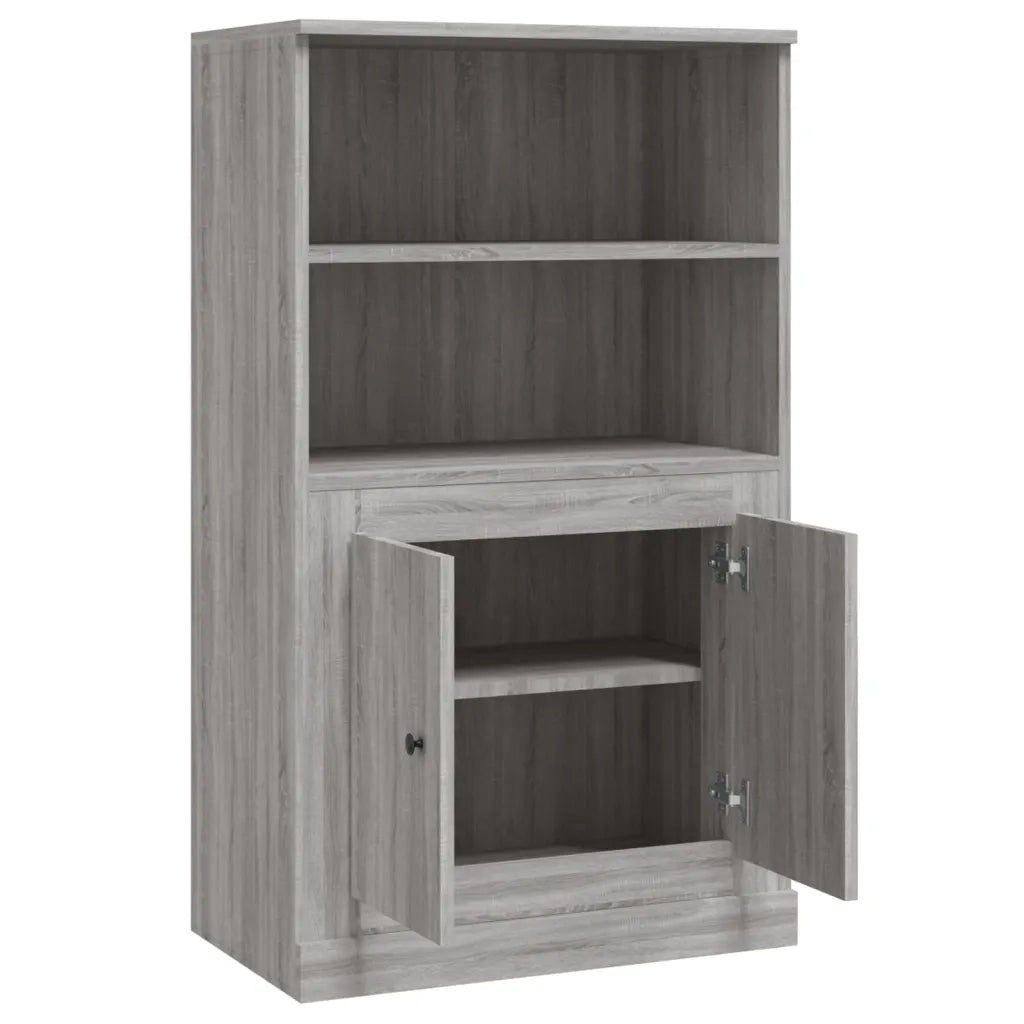 Credenza-Buffet-Armadio da cucina Grigio Sonoma 60x35,5x103,5 cm in Legno Multistrato 328469