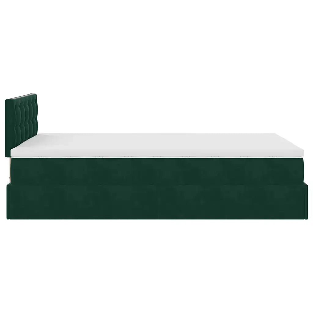 vidaXL Struttura Letto Pouf con Materasso 120x200 cm Velluto