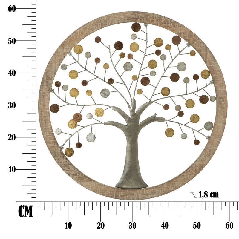Pannello Da Muro Albero Della Vita Mirror cm ø 61x1,8