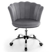 Sedia da ufficio con rotelle 69 x 64 x 74,5-84 cm seduta ergonomica girevole design in velluto grigio 20_0012088