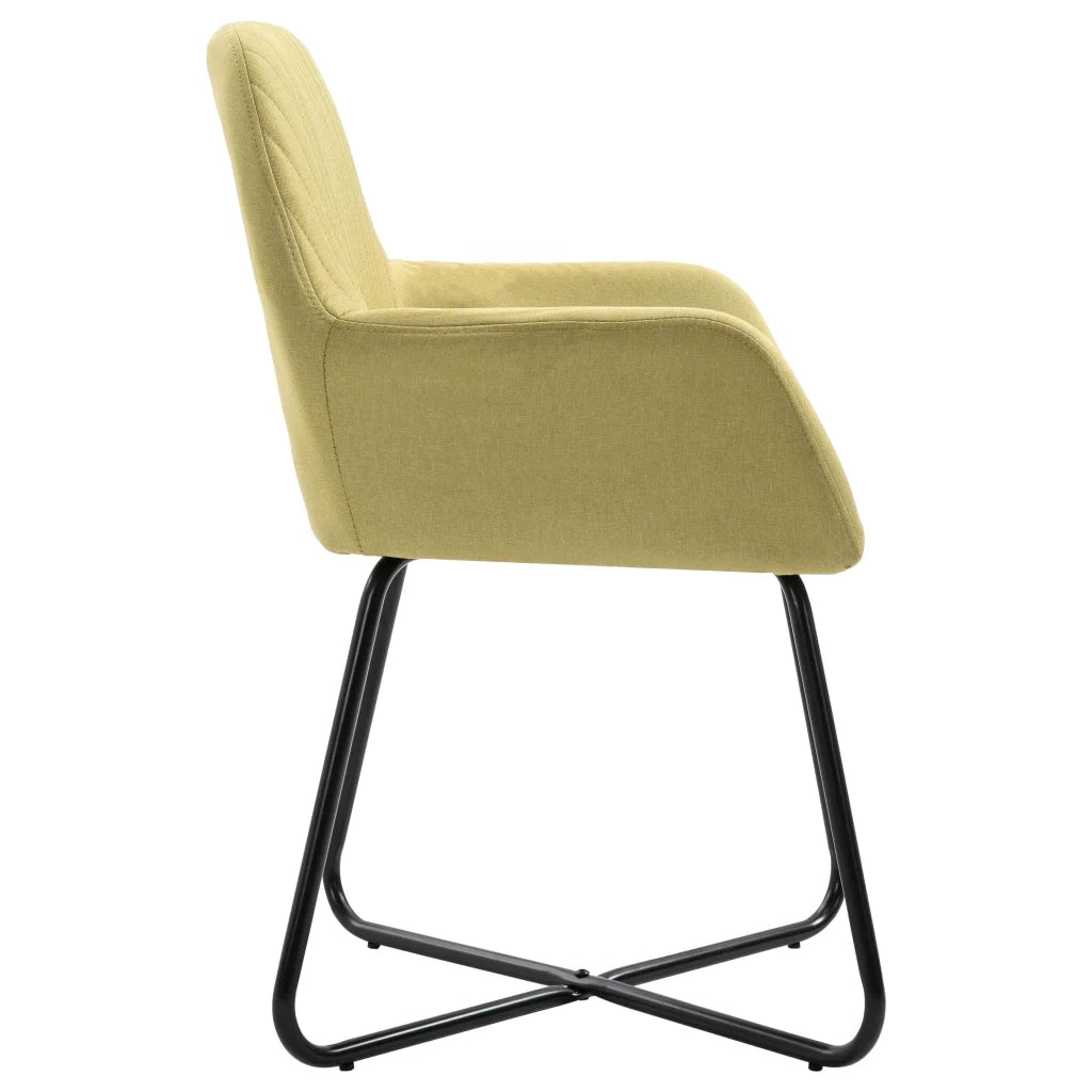 Sedie da Pranzo 6 pz Verdi in Tessuto cod mxl 6520