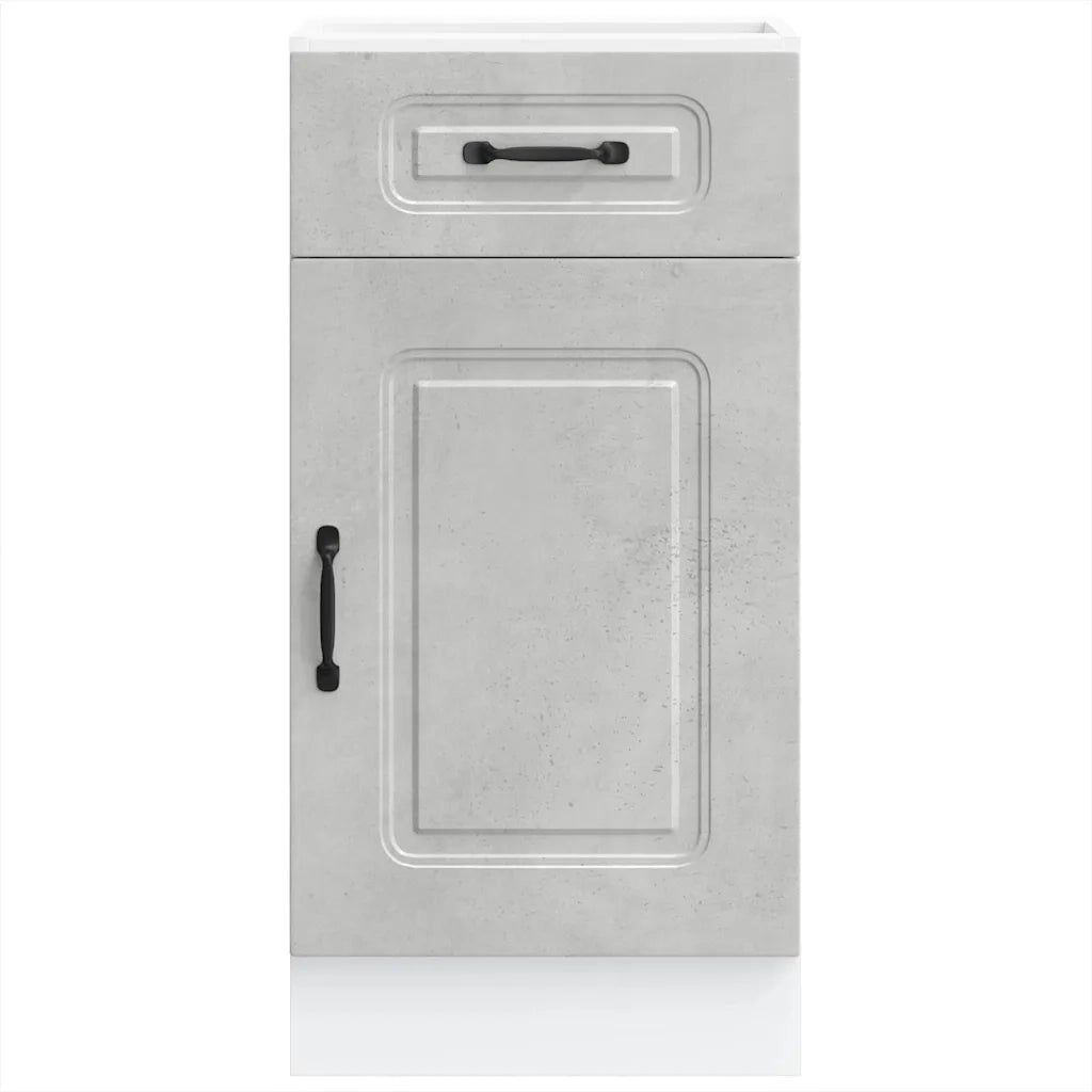 Mobile da cucina moderno con pratico spazio contenitivo 40 x 46 x 81,5 cm legno composito grigio cemento 02_0049894
