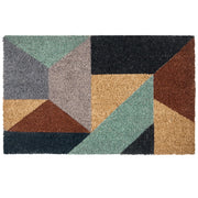 Zerbino multicolore in fibra di cocco con fondo antiscivolo 45 x 75 cm Antiscivolo Decorativo Motivo geometrico Zerbino di benvenuto
