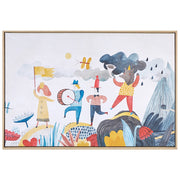 Stampa artistica su tela Multicolore 93 x 63 cm Glam Lady Poliestere e MDF Modern