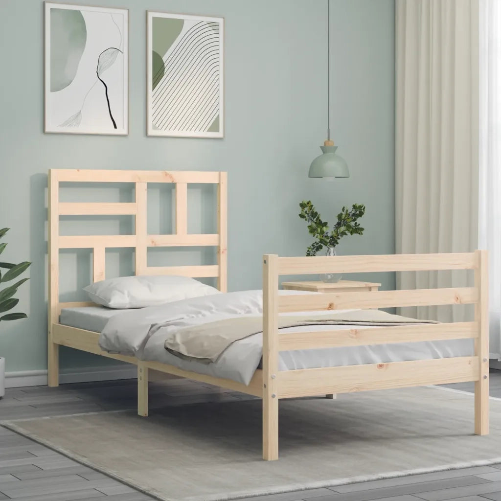 Giroletto con Testiera 100x200 cm in Legno Massello