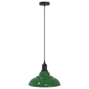 Lampada a Sospensione Regolabile E27 Verde Lucido ?31cm Metallo CFW7465765