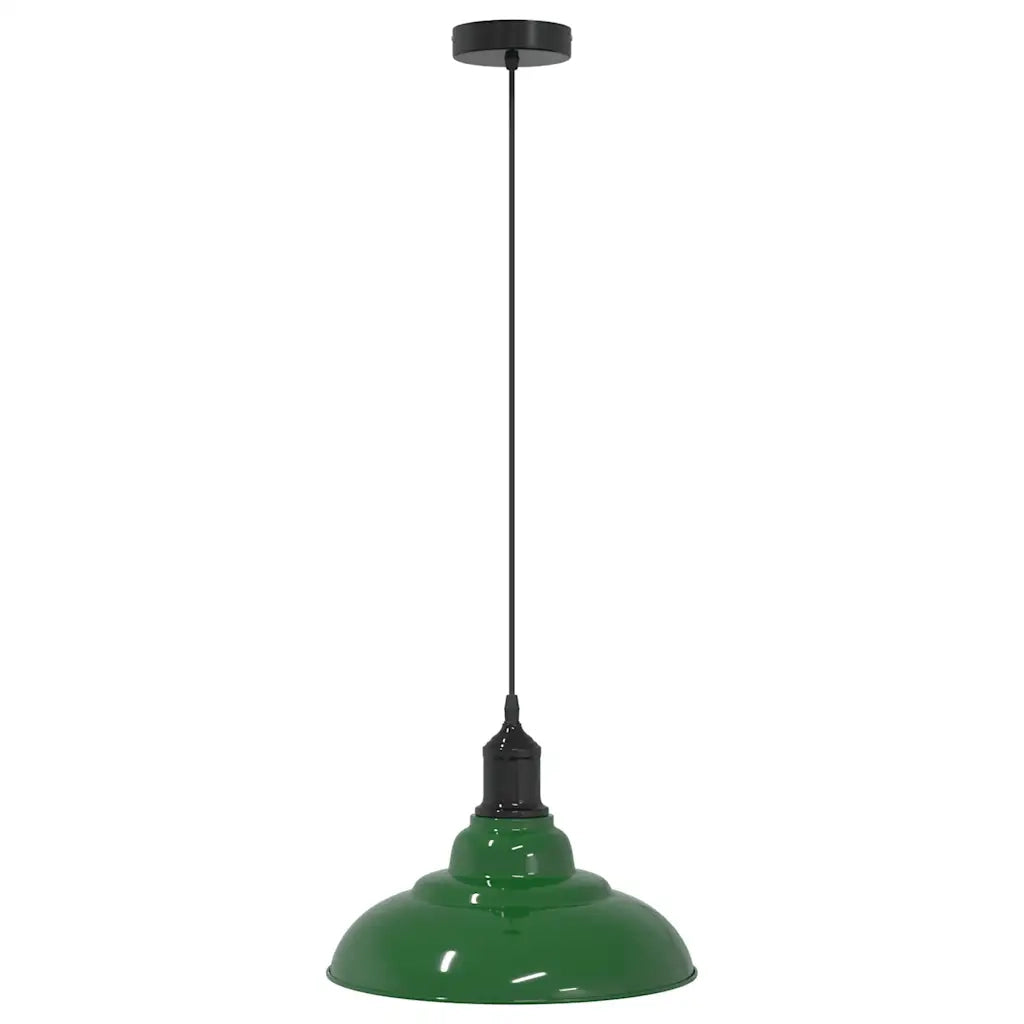 Lampada a Sospensione Regolabile E27 Verde Lucido ?31cm Metallo CFW7465765