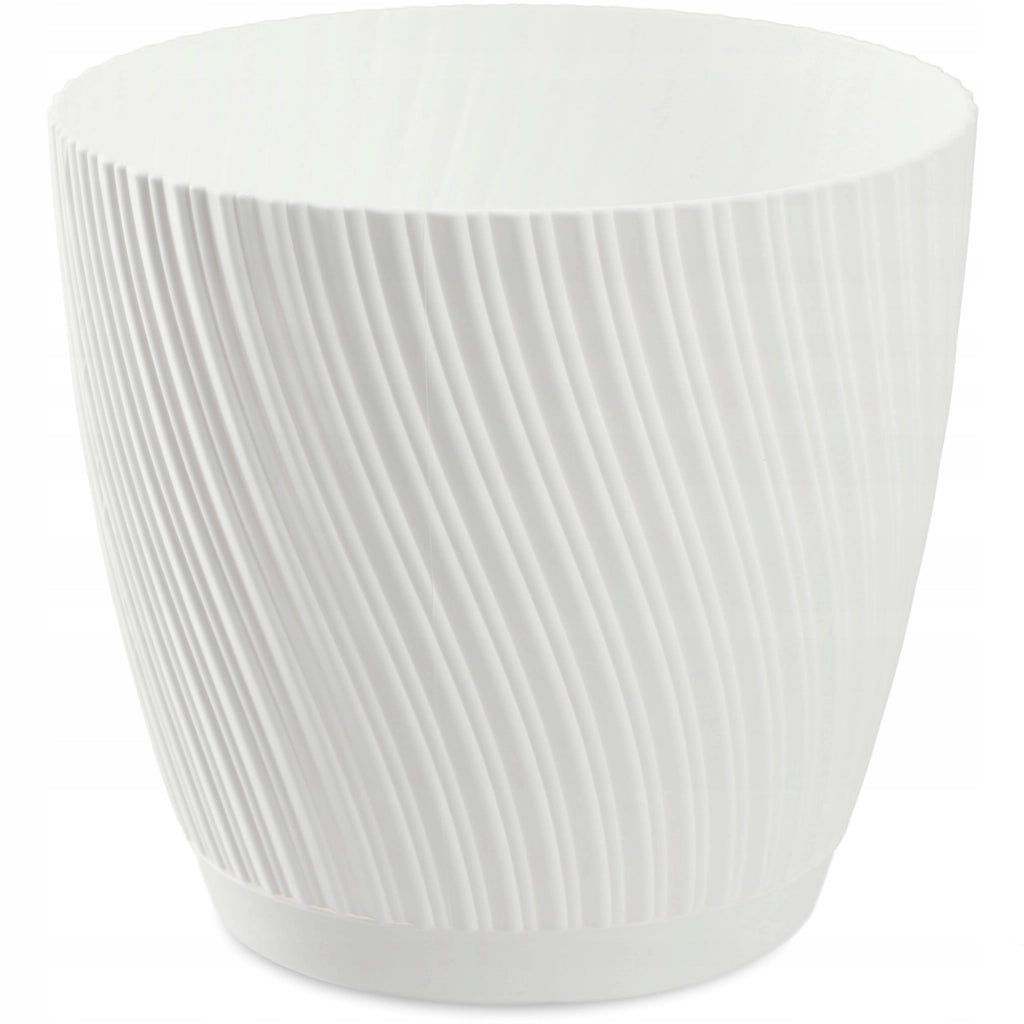 Vaso da fiori KADAX con supporto, coperchio, ciotola rotonda, 27 cm, bianco