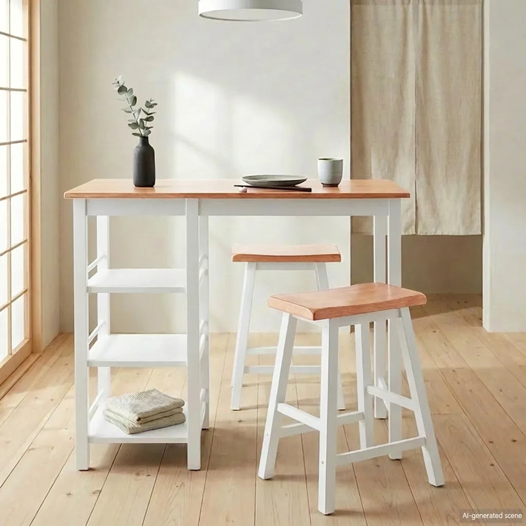 Set da Bar 3 pz in MDF Bianco cod mxl 20904